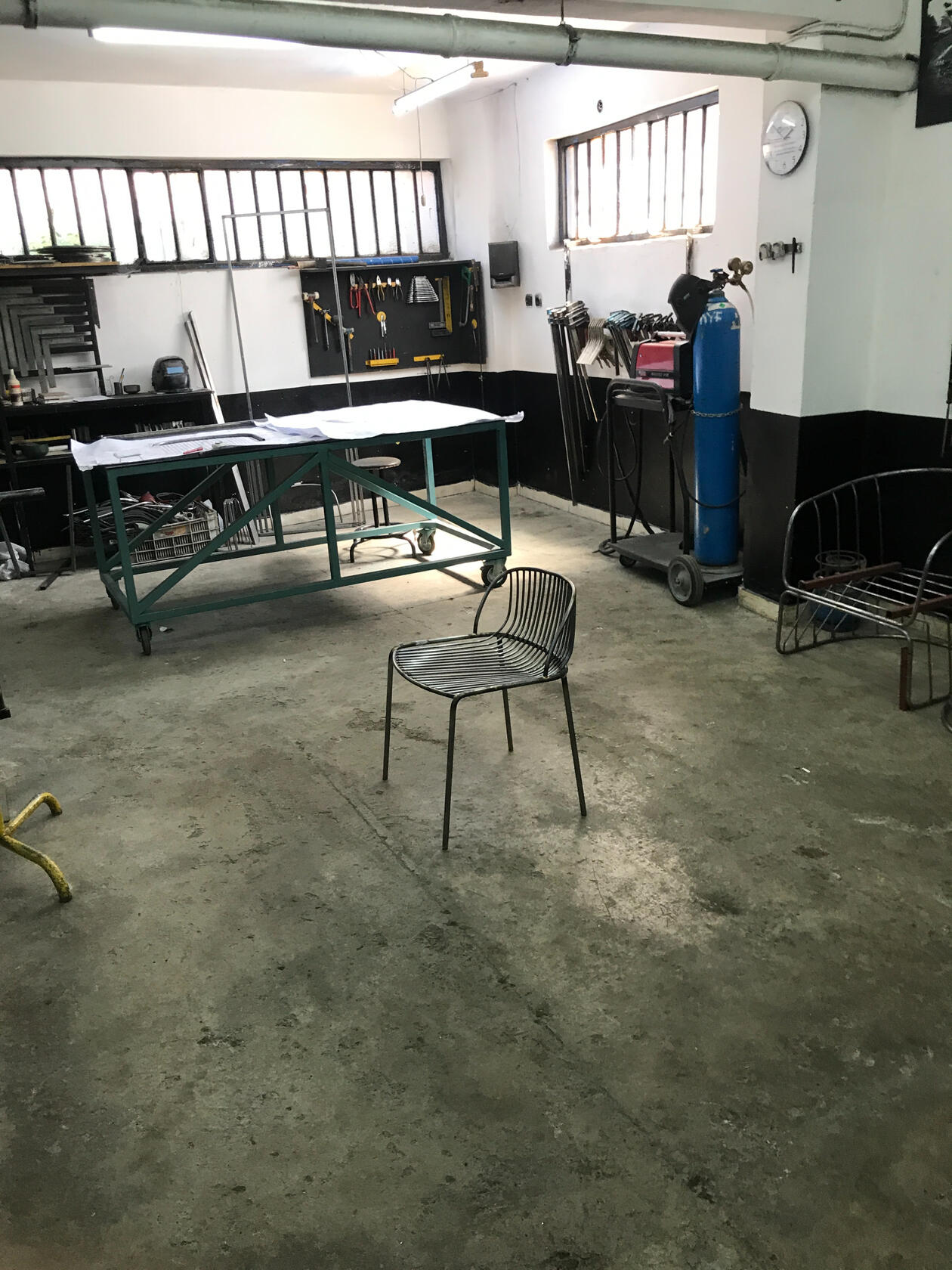 Steel Wire Chair after a day at workshop