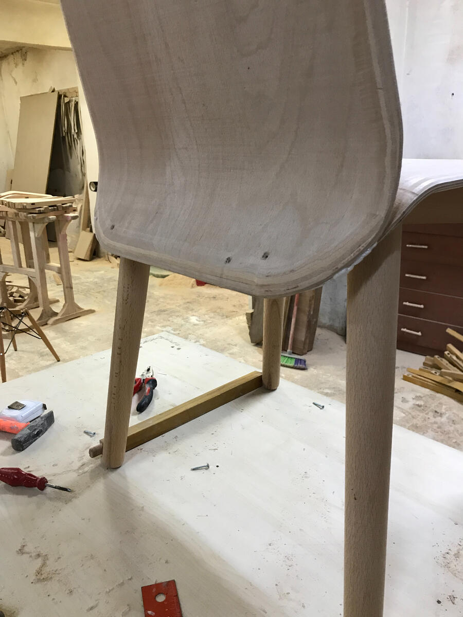 Bent ply chair back
