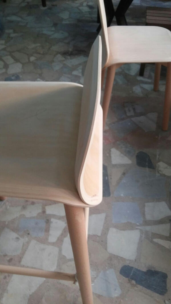 Bent ply chair bar version being experimented on